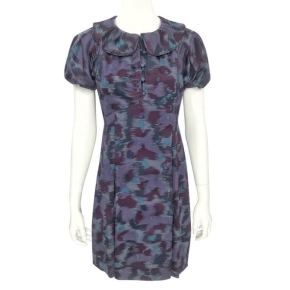 MARC by Marc Jacobs dress puff sleeve purple blue 8 cottage core puff sleeve